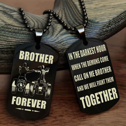 DRB Personalized Double Sided Dog Tag For My Brother - Call On Me Brother And We Will Fight Them Together Gift For Your Friend