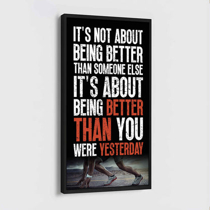 American Football-It is not About Being Better Than Someone Else It is about being better than you were the day before.