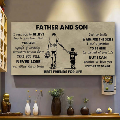 Father And Kids Best Friend For Life - You Will Never Lose Poster Canvas