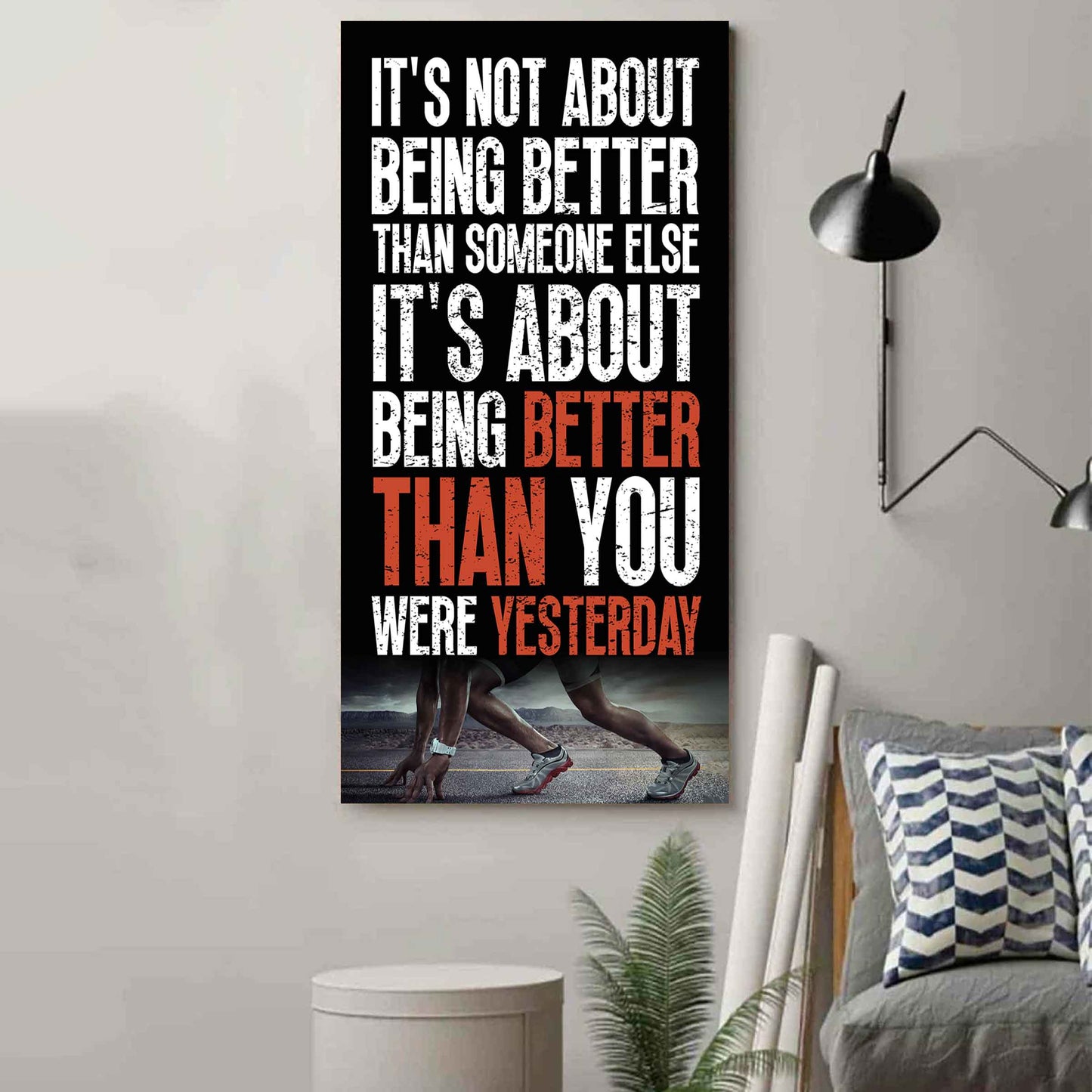 American Football-It is not About Being Better Than Someone Else It is about being better than you were the day before.