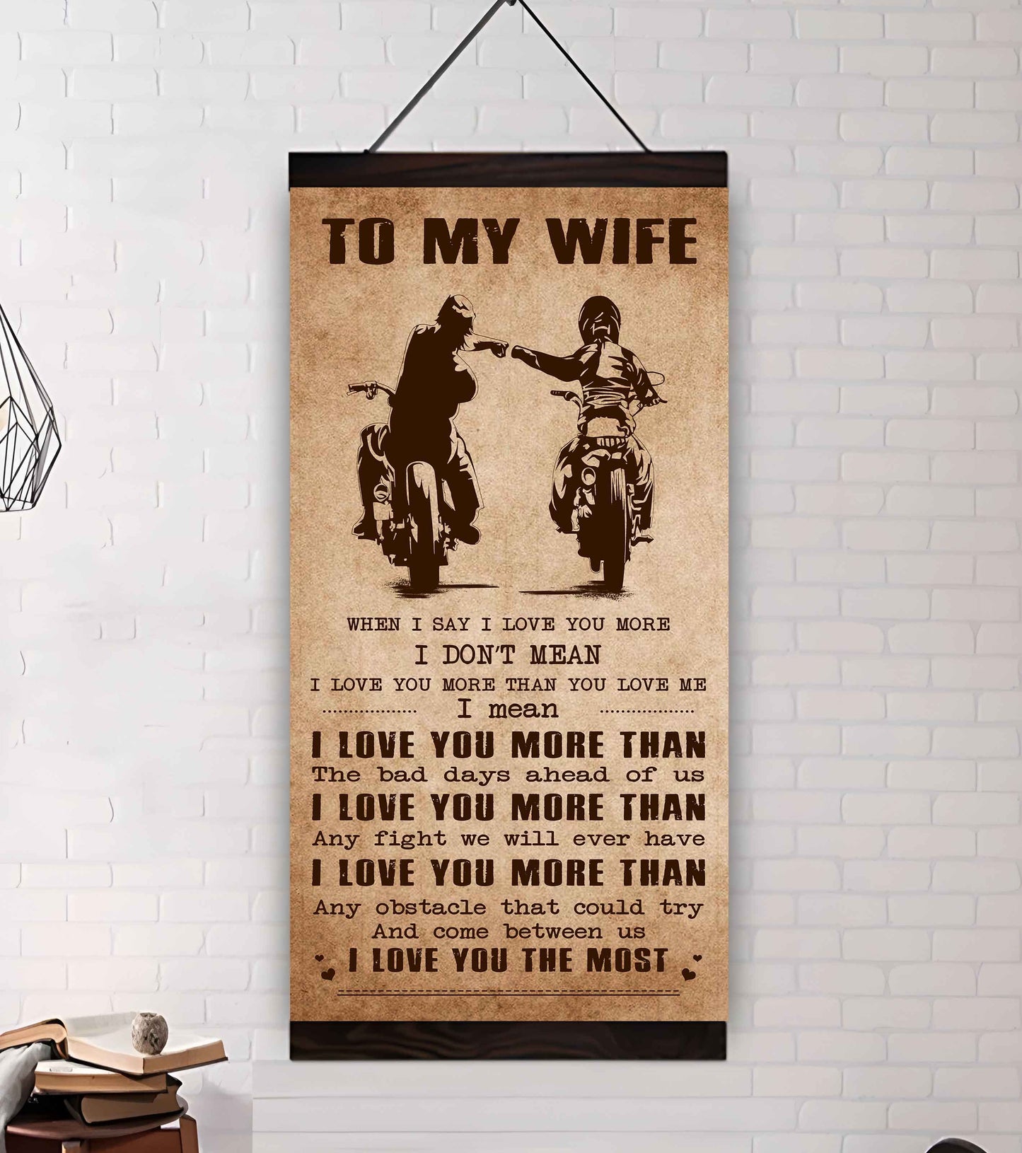 drb vgt- poster canvas to my wife when i say i love you more - i love you the most gift for your wife