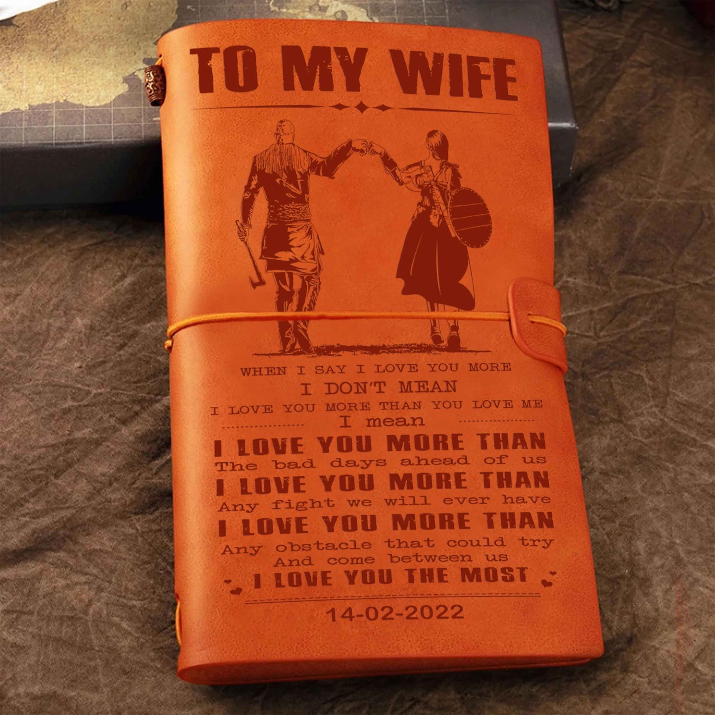 drb valentines gifts vintage journal husband to wife when i say i love you more - i love you the most