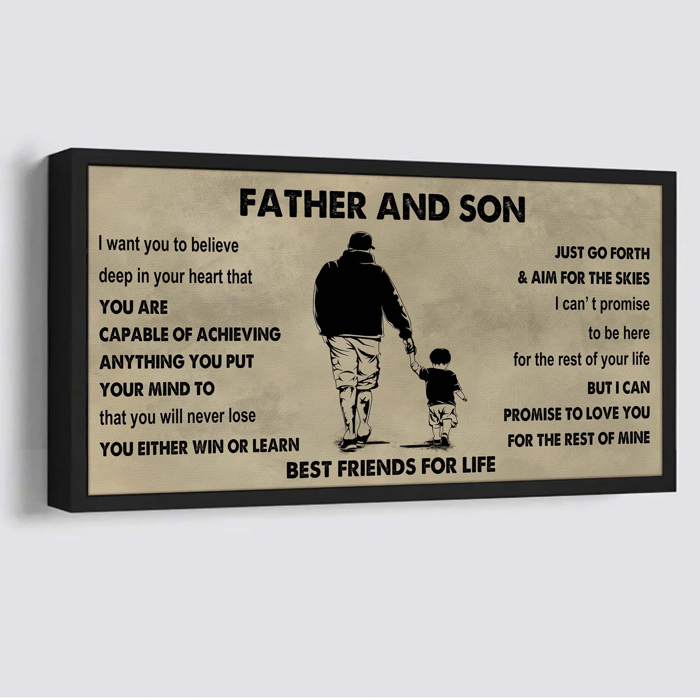 soldier father and daughter best friends for life - ver 2 you will never lose poster canvas gift for daughter from father
