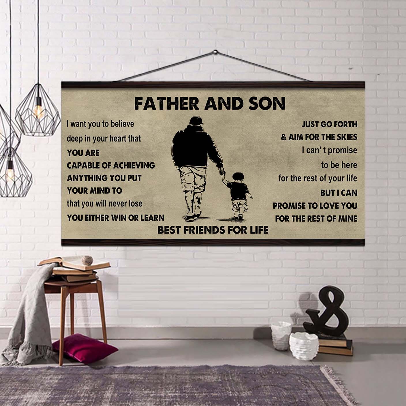 vikings father and daughter best friends for life - ver 2 you will never lose poster canvas gift for daughter from father