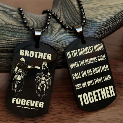DRB Personalized Double Sided Dog Tag For My Brother - Call On Me Brother And We Will Fight Them Together Gift For Your Friend