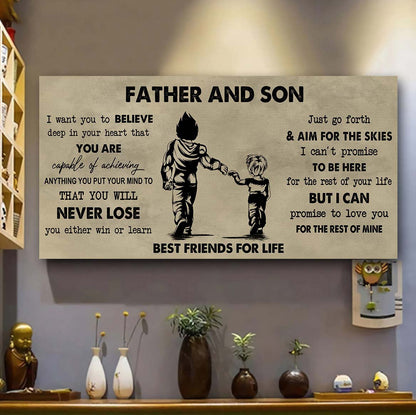 DRB Father And Daughter Best Friend For Life - You Will Never Lose Poster Canvas Gift For Daughter From Father