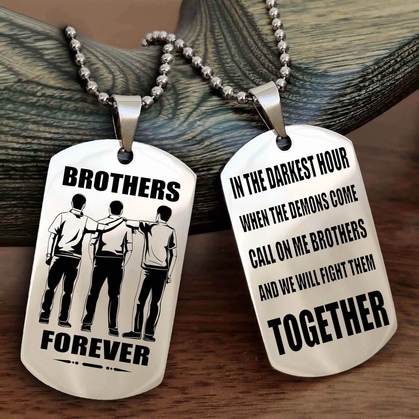 drb personalized double sided dog tag for my brother - call on me brother and we will fight them together gift for your friend