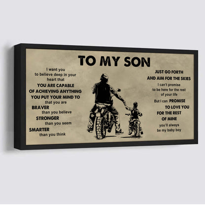 DRB VGT To My Son - That You Are Braver Than You Believe Poster Canvas Gift For Son From Father