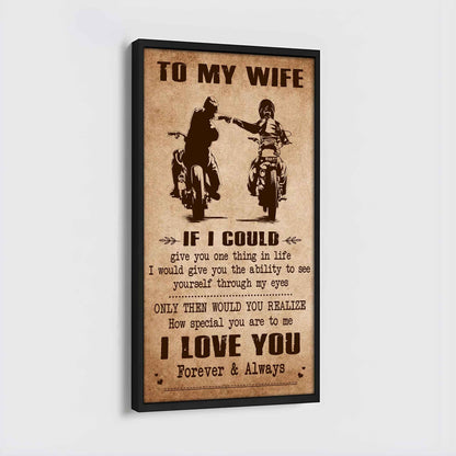 DRB VGT- Poster Canvas To My Wife If I Could Give You One Thing In Life - How Special You Are To Me Gift For Your Wife