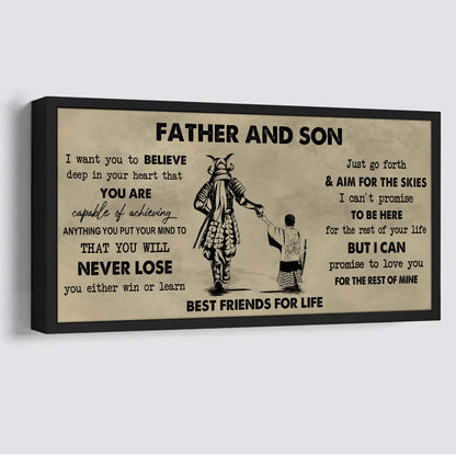 DRB Father And Son Best Friend For Life - You Will Never Lose Poster Canvas Gift For Son From Father