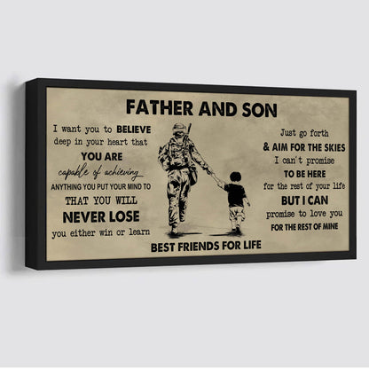 DRB Father And Daughter Best Friend For Life - You Will Never Lose Poster Canvas Gift For Daughter From Father