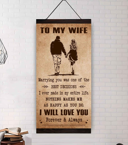 Samurai Poster Canvas To My Wife Marrying You Was One Of The Best Decisions - I Will Love You Forever And Always Gift For Your Wife