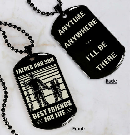 Soccer NVL Personalized Double Sided Dog Tag Father And Son Best Friends For Life - Message on the back side