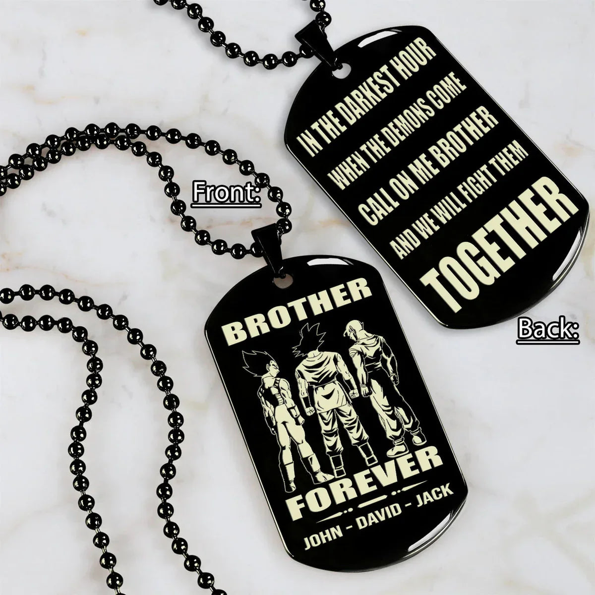 all team engraved double sided dog tag call on me brother gift for brother dog tag for brother