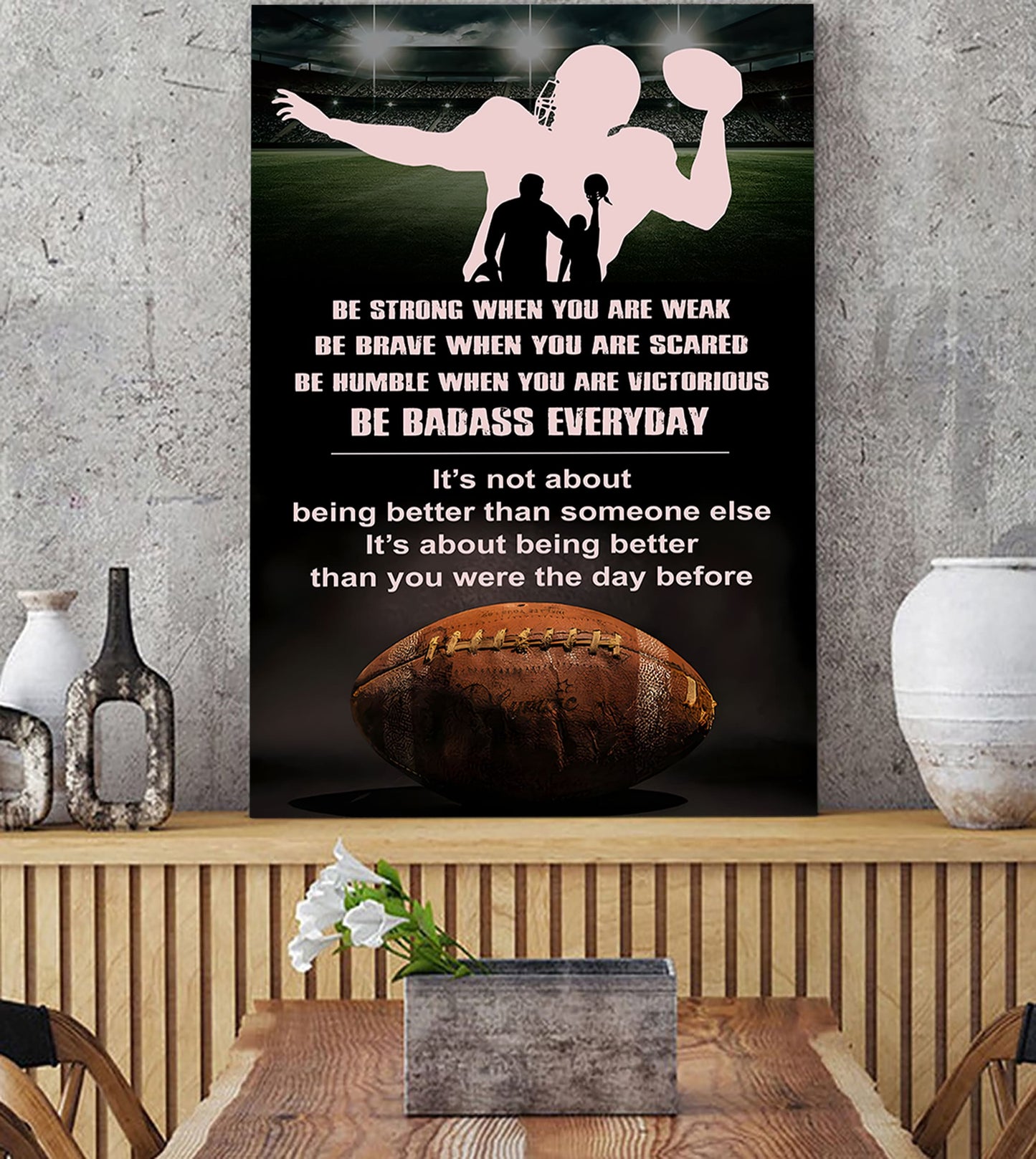 sport canvas poster to my son it's being better than you were the day before gifts for son from dad