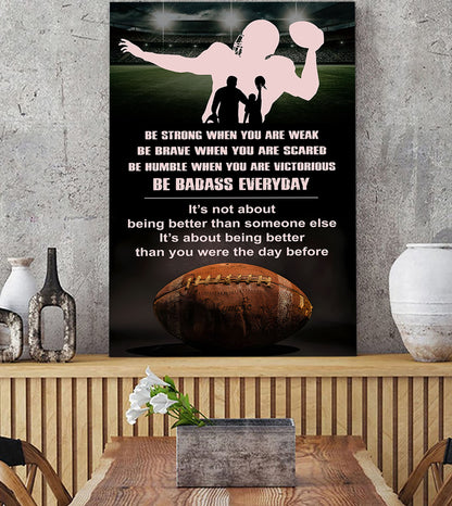 Sport Canvas Poster To My Son It's Being Better Than You Were The Day Before Gifts For Son From Dad