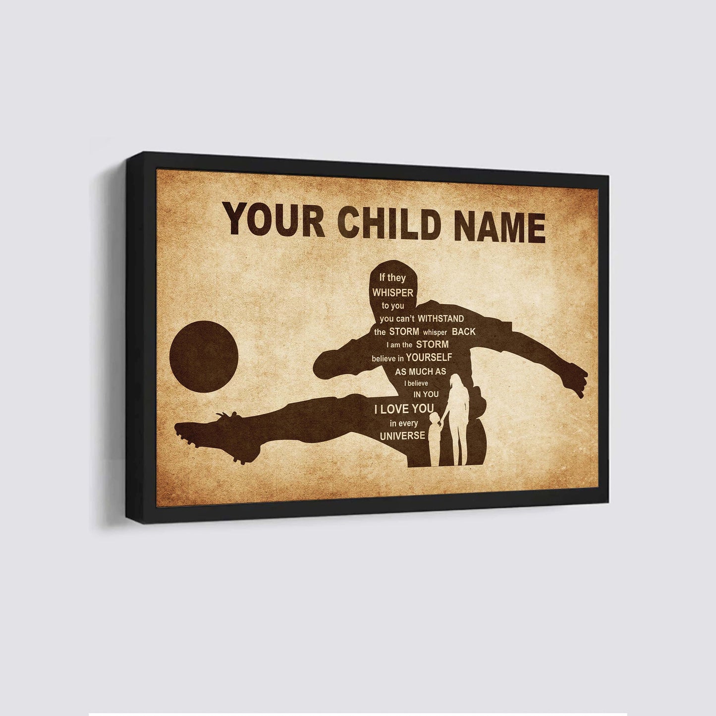 personalized your child name from mom to son basketball poster canvas if they whisper to you - i love you in every universe