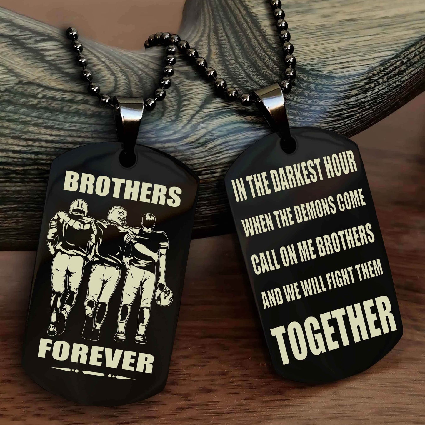 drb personalized double sided dog tag for my brother - call on me brother and we will fight them together gift for your friend
