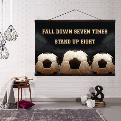 Basketball poster canvas fall down seven times stand up eight standard size