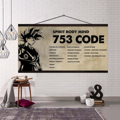 KNIGH TEAMPLAR Poster Canvas 7 5 3 Code Motivation Quotes