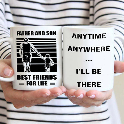 Soldier Be strong-Personalized Mug Father And Son Best Friends For Life - Message on the back side