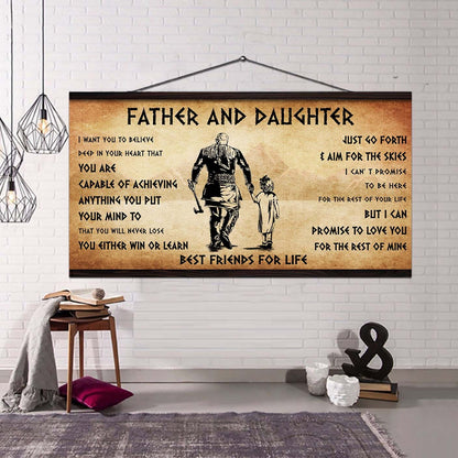 Vikings Father And Son Best Friends For Life - Ver 2 You Will Never Lose Poster Canvas Gift For Son From Father