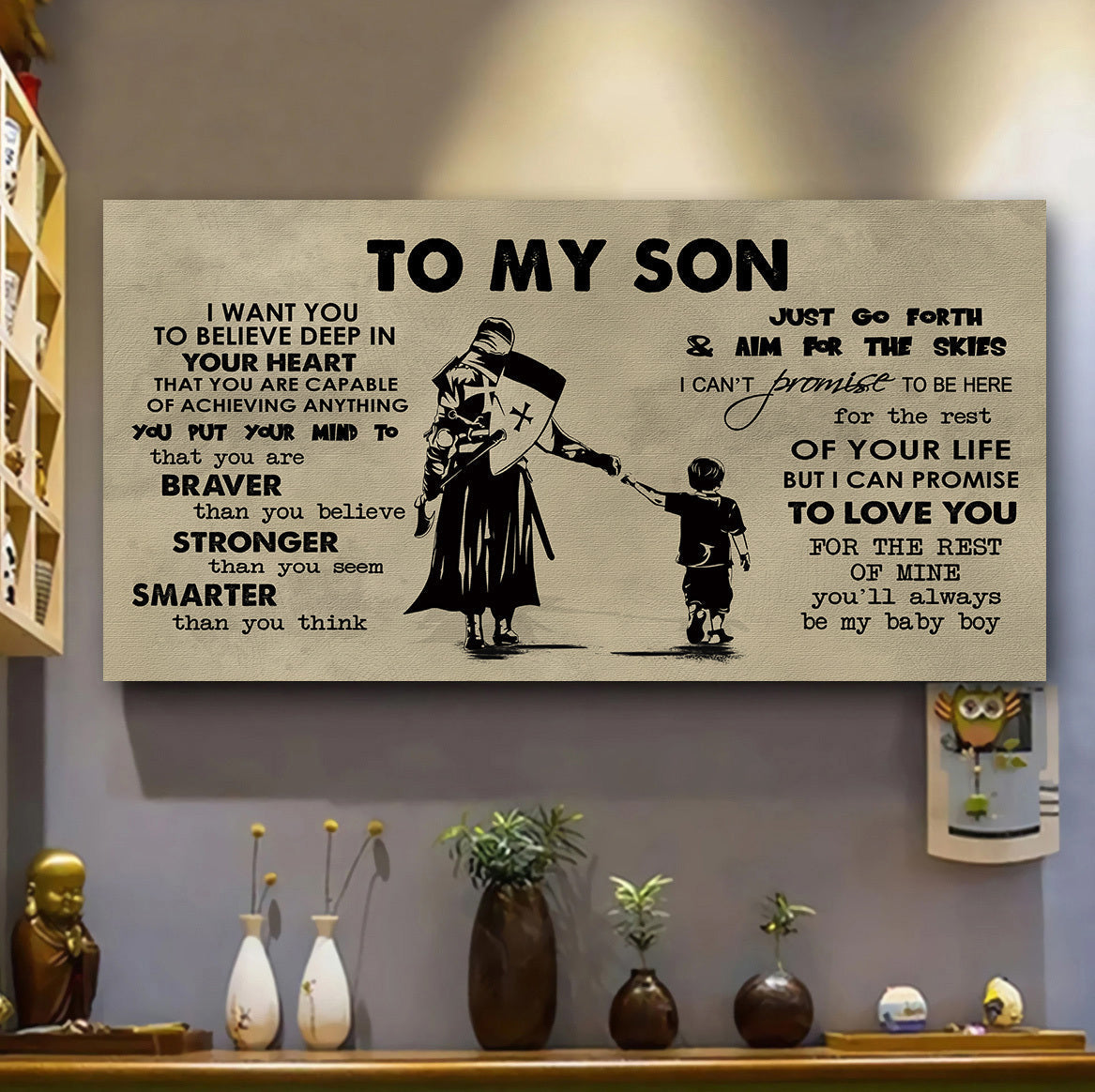 to my son- i want you to believe- canvas poster