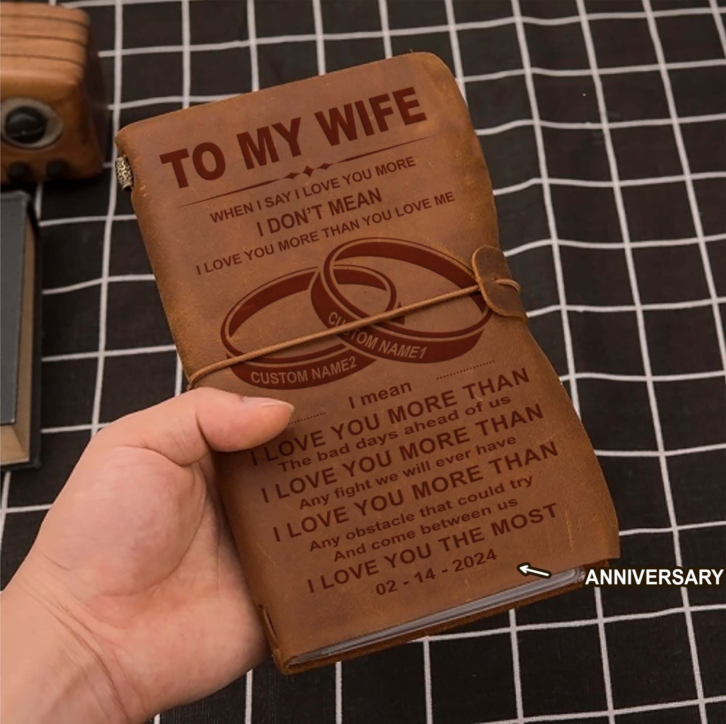 perfect for anniversaries, birthdays, or just because-vintage journal husband to wife- if i could give you one thing in life