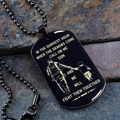 Call on me Son Dog Tag from Dad to Son