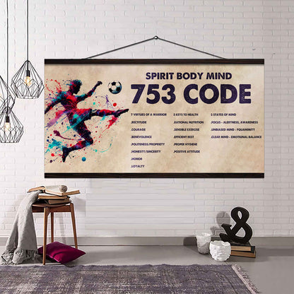 KNIGH TEAMPLAR Poster Canvas 7 5 3 Code Motivation Quotes