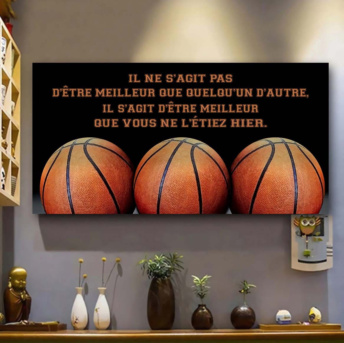 basket-ball il ne s'agit pas d'être meilleur que quelqu'un d'autre, il s'agit d'être meilleur que vous ne l'étiez hier