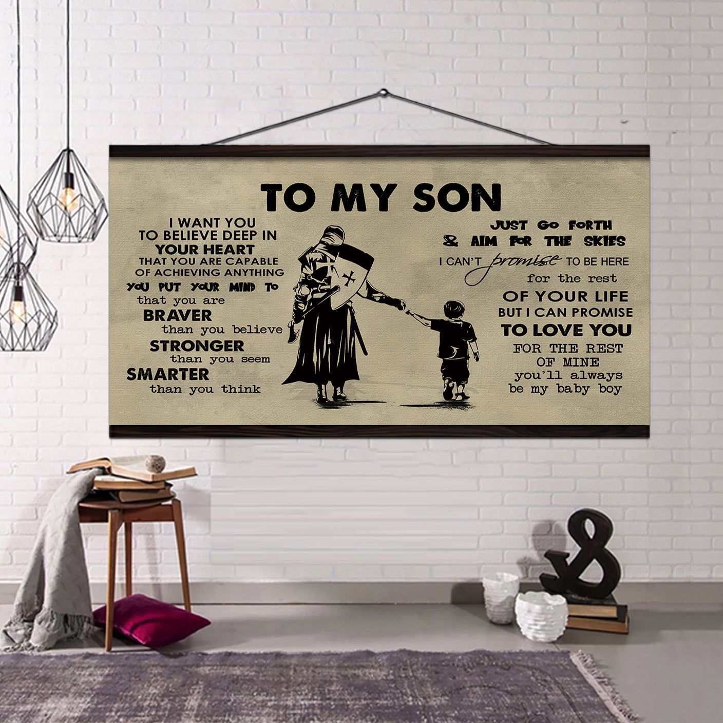 family to my daughter- i want you to believe- canvas poster