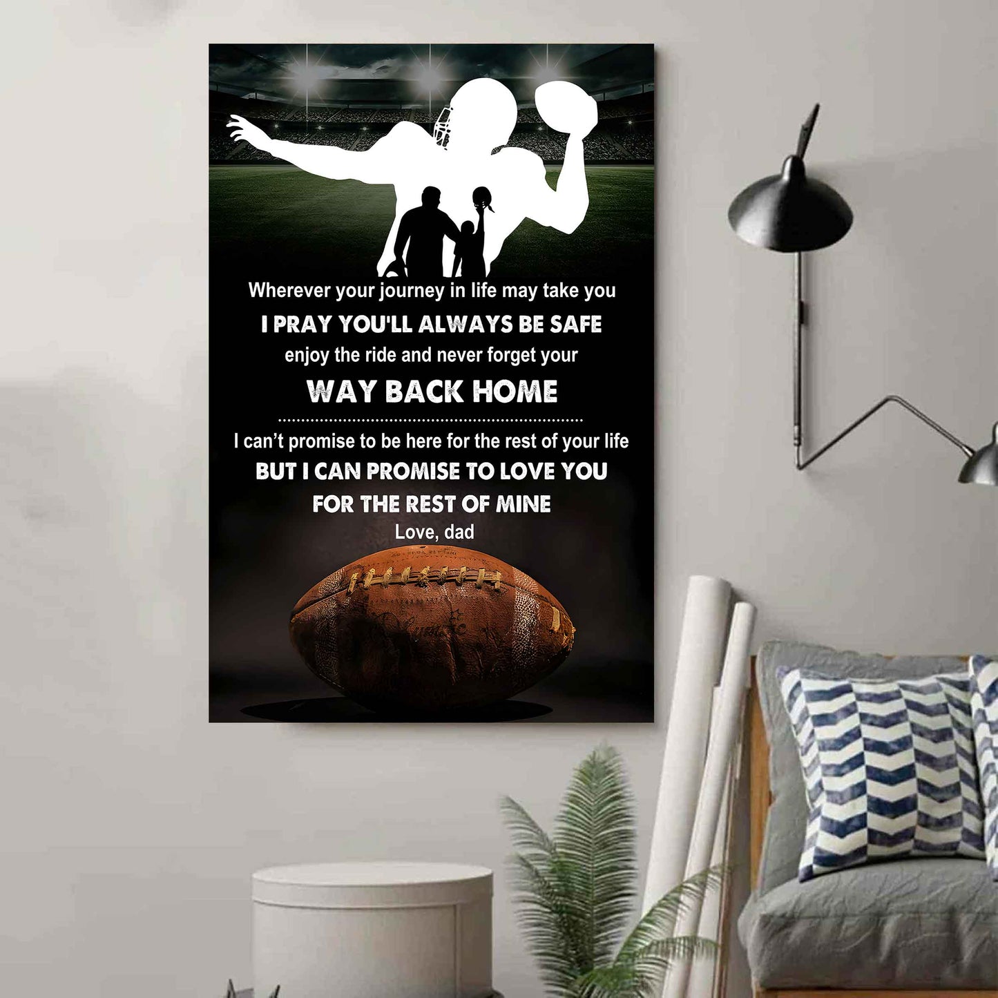 poster canvas to my son never forget your way back home gift from dad