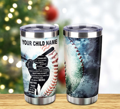 Customizable Basketball tumbler, gifts from Mom To Son With Inspriration Message