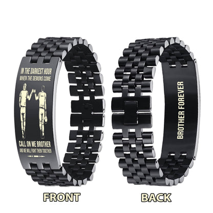 Biker-Brother Forever Customizable engraved brother bracelet double sided gift from brother