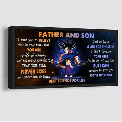 Personalized GK To Son Poster Canvas Father And Son Best Friends For Life - Message For Your Son Gifts For Him