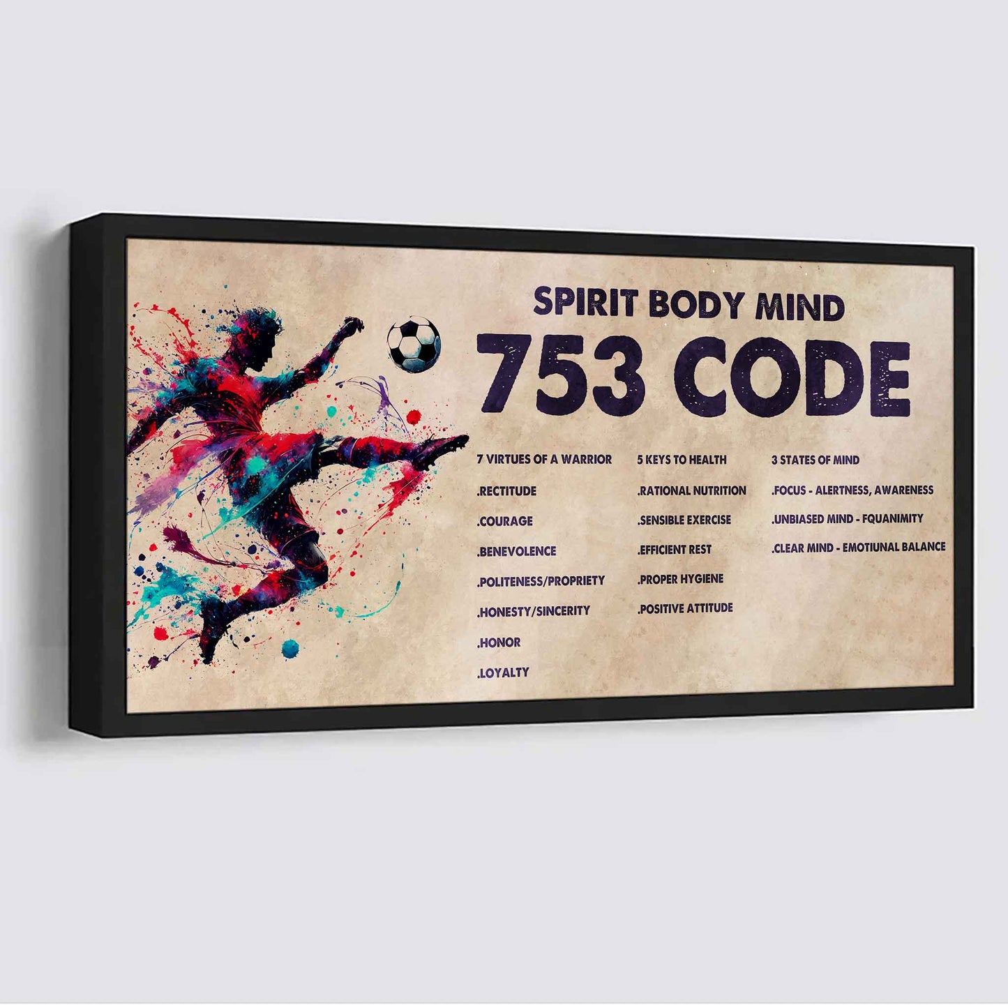 water color drb vgt poster canvas 7 5 3 code motivation quotes