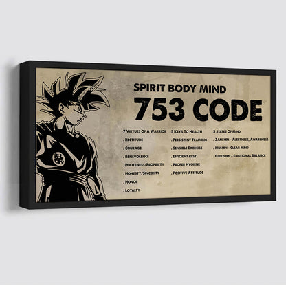 Samurai Poster Canvas 7 5 3 Code Motivation Quotes