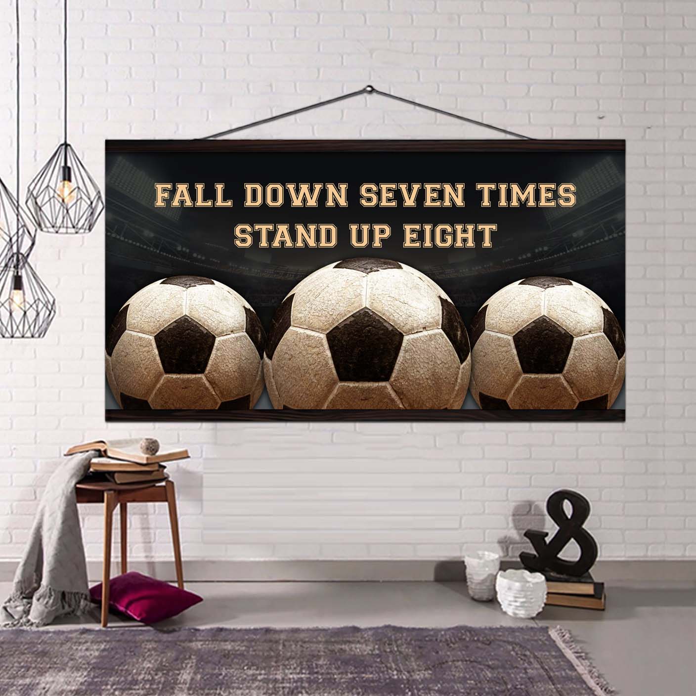 basketball poster canvas fall down seven times stand up eight