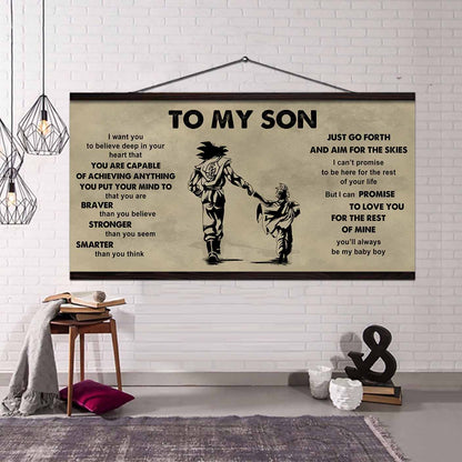 DRB GK To My Son - That You Are Braver Than You Believe Poster Canvas Gift For Son From Father