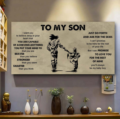 DRB VGT To My Son - That You Are Braver Than You Believe Poster Canvas Gift For Son From Father