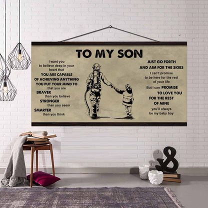 DRB GK To My Son - That You Are Braver Than You Believe Poster Canvas Gift For Son From Father