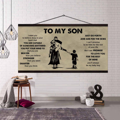 DRB VGT To My Son - That You Are Braver Than You Believe Poster Canvas Gift For Son From Father