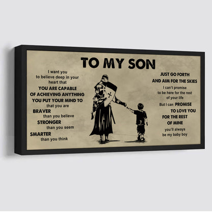 DRB GK To My Son - That You Are Braver Than You Believe Poster Canvas Gift For Son From Father