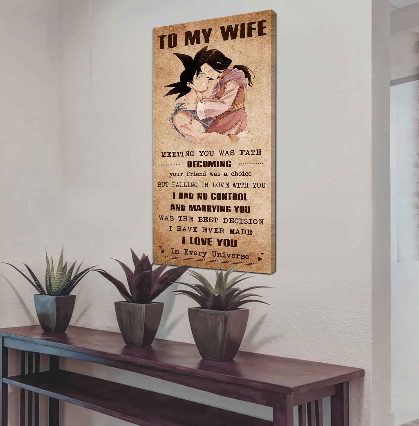 drb vgt- poster canvas to my wife meeting you was fate - i love you forever and always gift for your wife