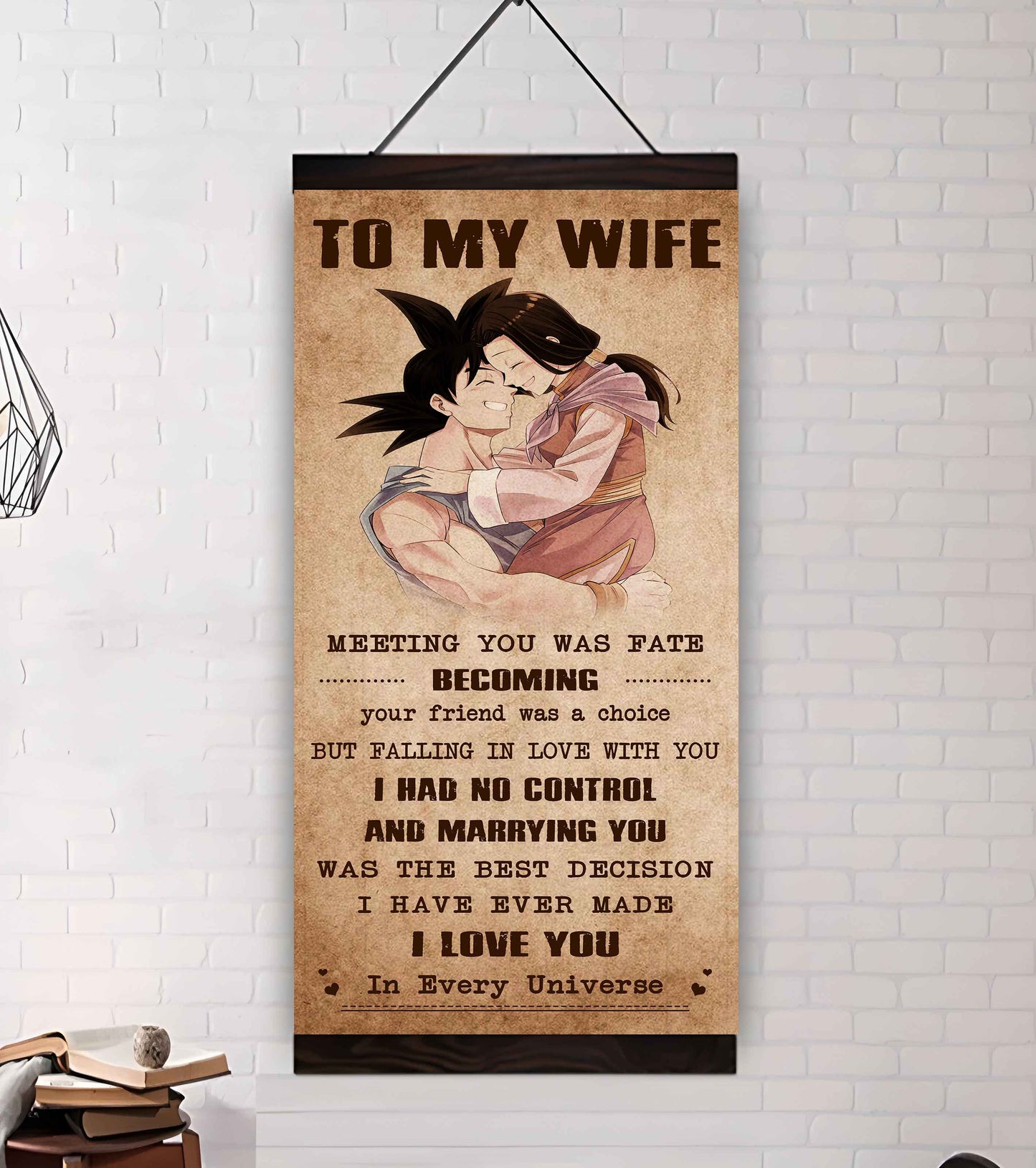 drb vgt- poster canvas to my wife meeting you was fate - i love you forever and always gift for your wife