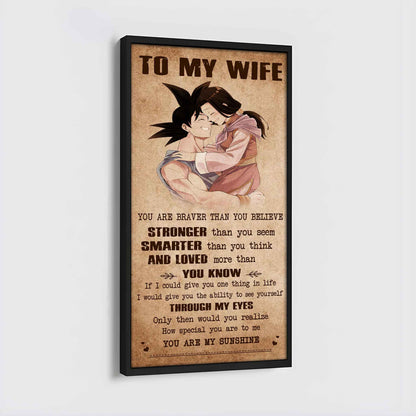 Samurai Poster Canvas You Are Braver Than You Believe - You Are My Sunshine Gift For Your Wife