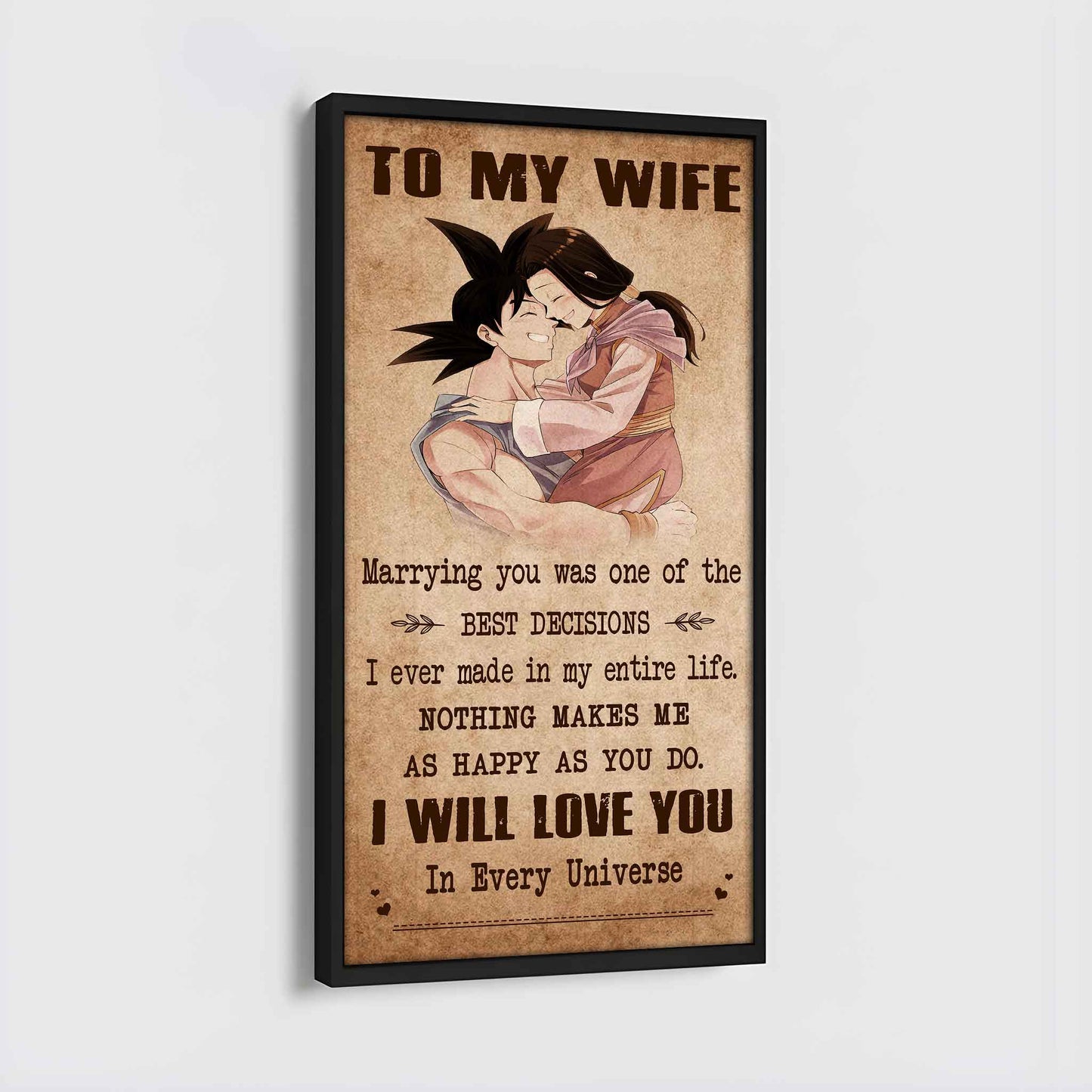 drb vgt- poster canvas to my wife marrying you was one of the best decisions - i will love you forever and always gift for your wife