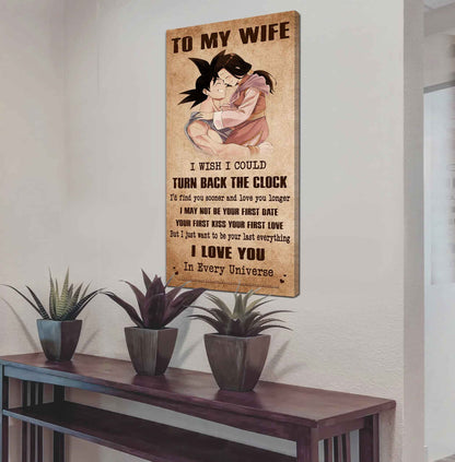 DRB VGT- Poster Canvas To My Wife I Wish I Could Turn Back The Clock - I Love You Forever And Always Gift For Your Wife