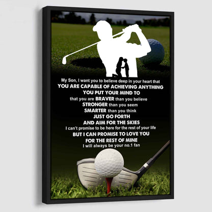 Sport Poster Canvas Mom To Son - That You Are Braver Than You Believe You Are Capable Of I Will Always Your No 1 Fan